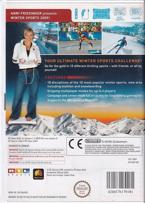 Winter Sports 2009 The Next Challenge - Wii (B Grade) (Used)